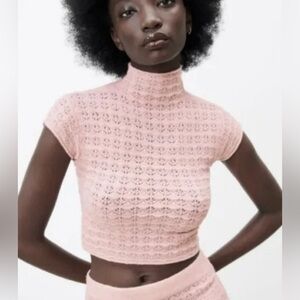 Elegant Pink Lace Women's Top